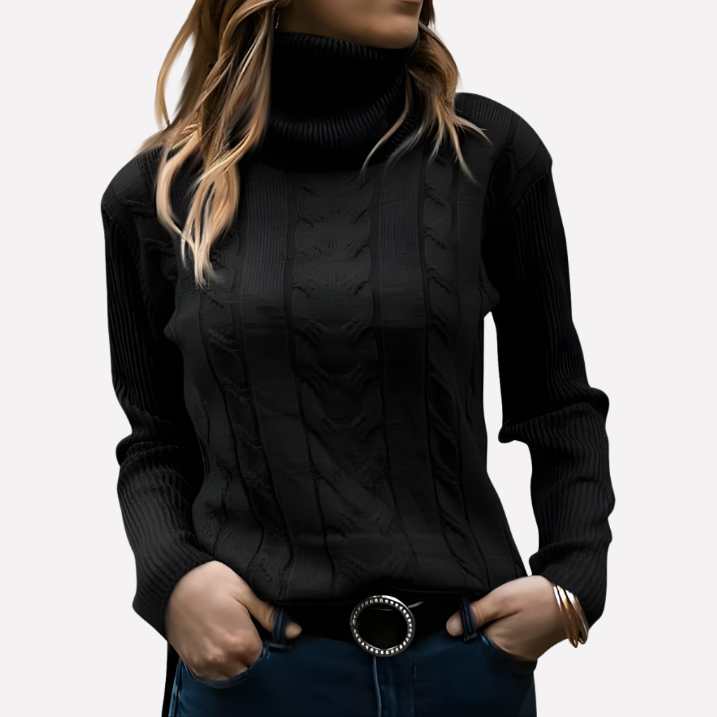 Women's Relaxed Turtleneck Pullover Sweater