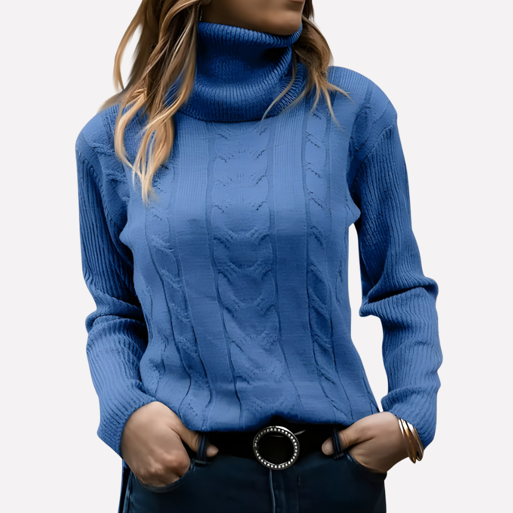 Women's Relaxed Turtleneck Pullover Sweater