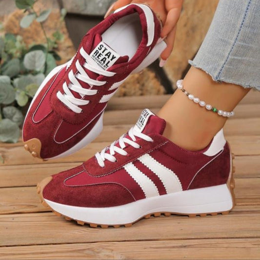 Women's Retro Chunky Platform Lace-Up Sneakers