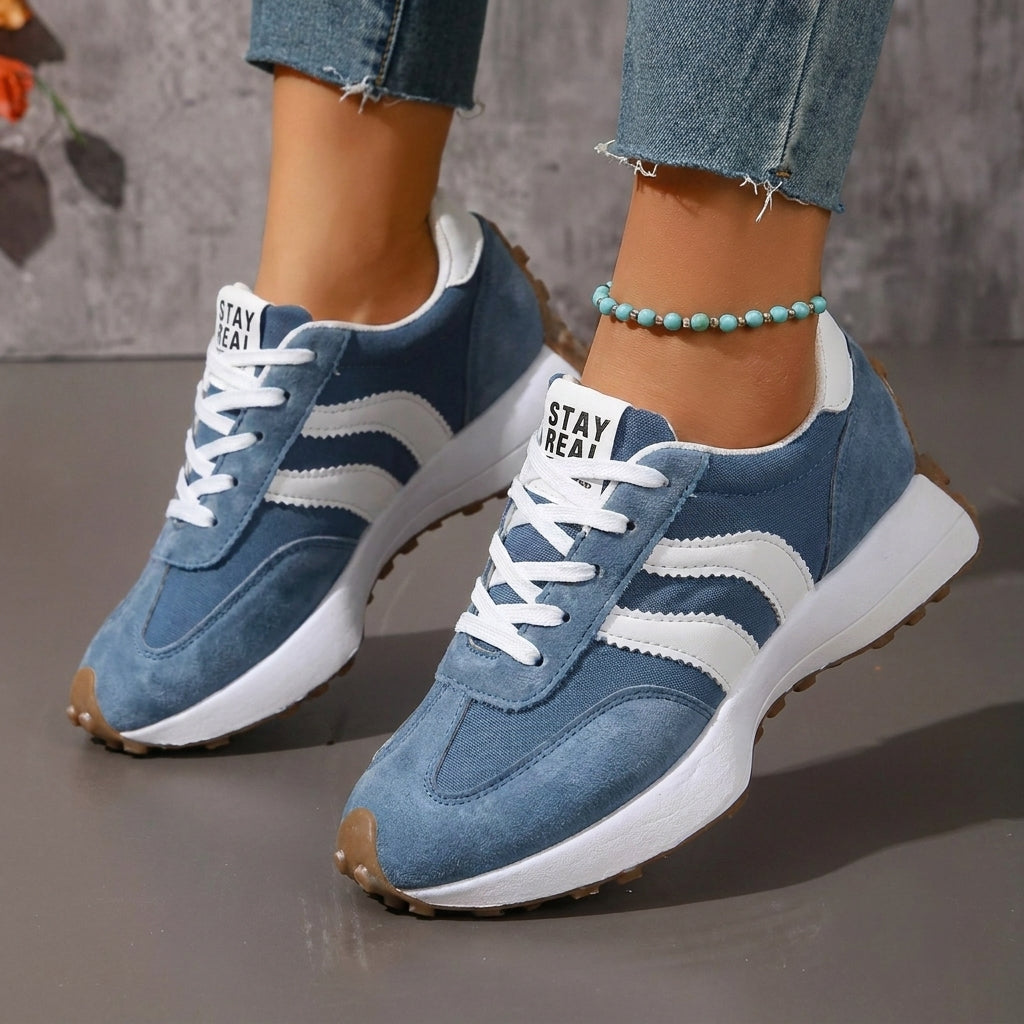 Women's Retro Chunky Platform Lace-Up Sneakers