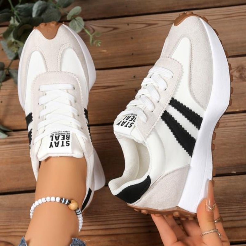 Women's Retro Chunky Platform Lace-Up Sneakers