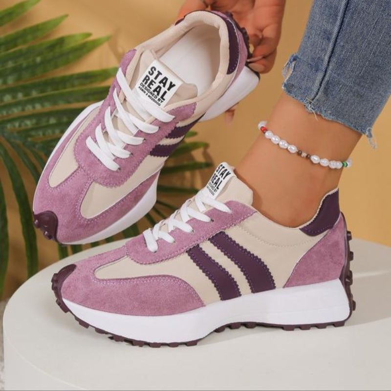 Women's Retro Chunky Platform Lace-Up Sneakers