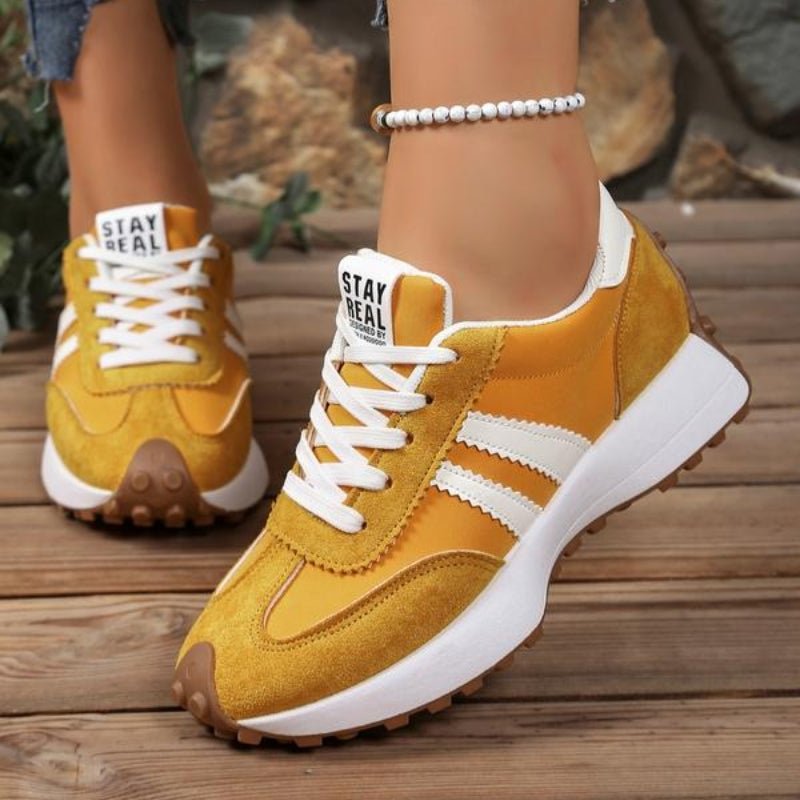 Women's Retro Chunky Platform Lace-Up Sneakers