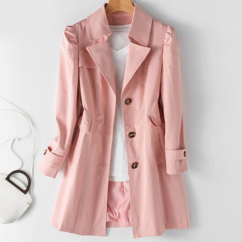 Women's Single-Breasted Trench Coat
