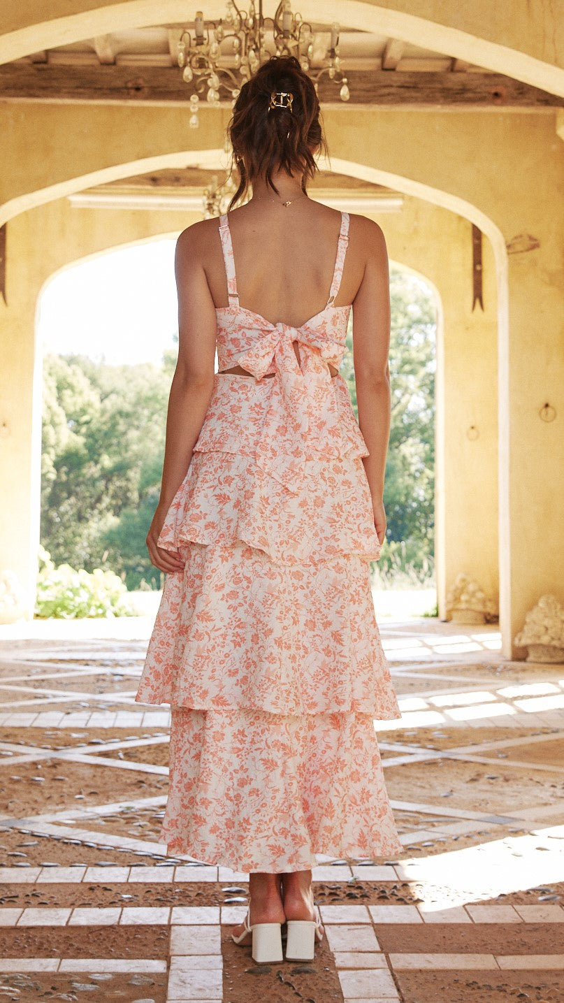 Women's Sleeveless Tiered Midi Dress
