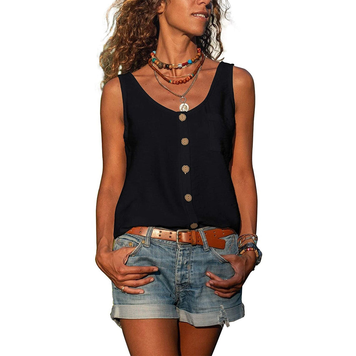 Women's Slim Fit Breathable Ibiza Style Tank Top
