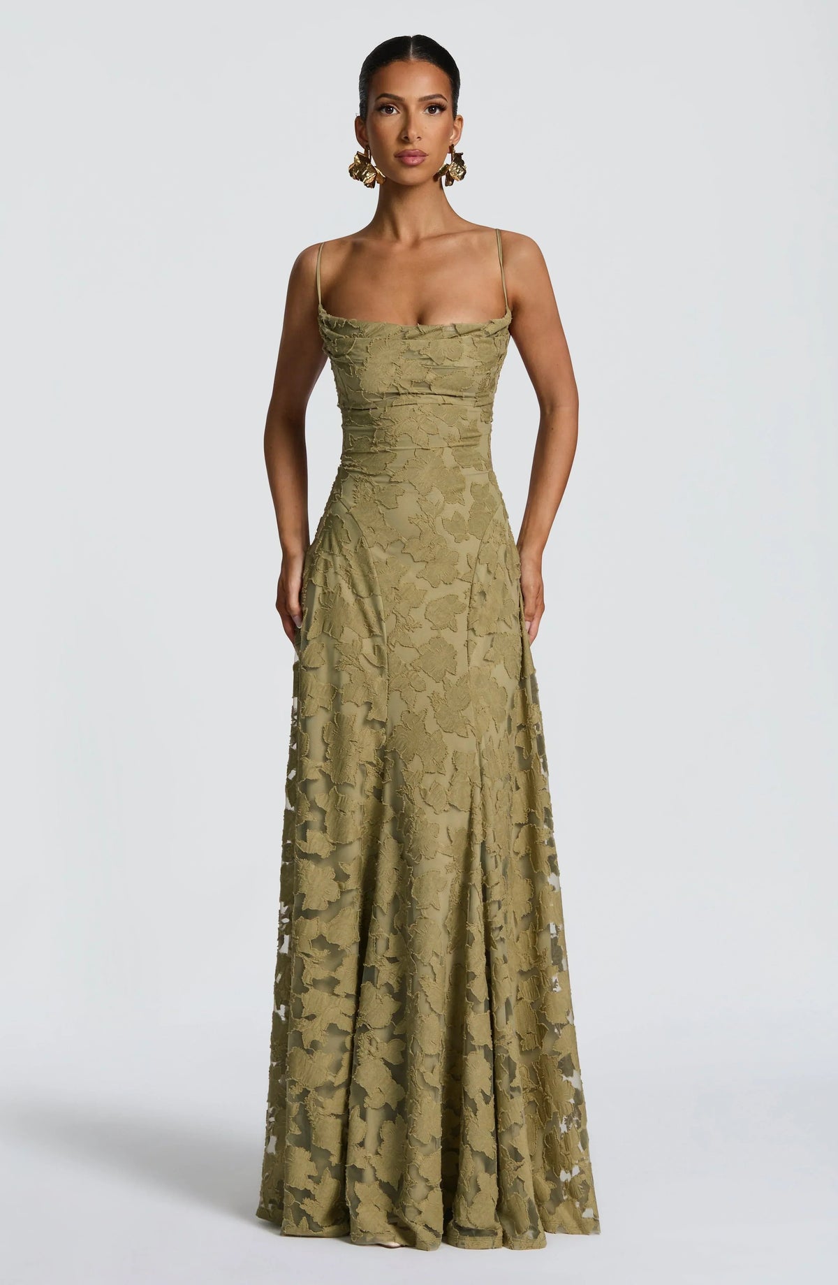Women's Spaghetti Strap A-Line Maxi Dress