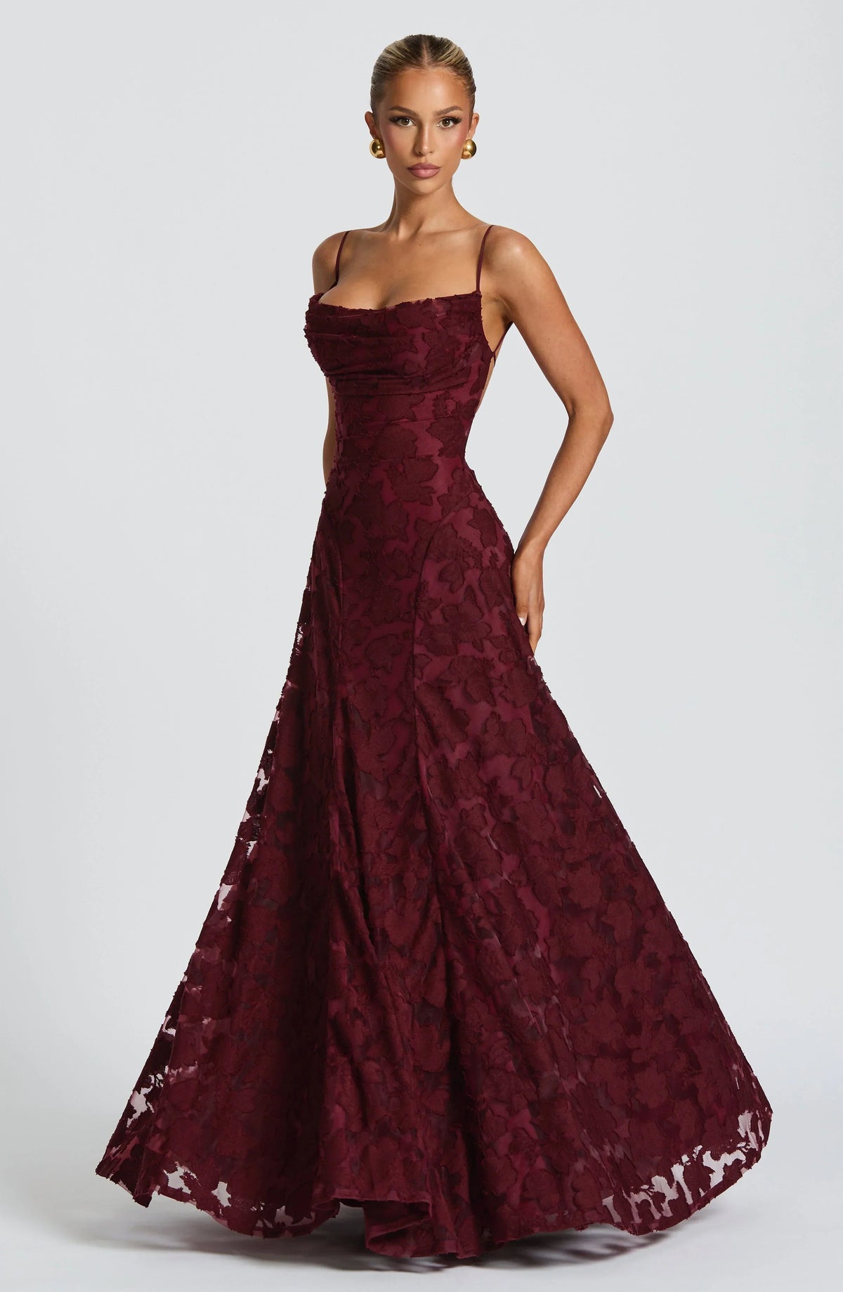 Women's Spaghetti Strap A-Line Maxi Dress