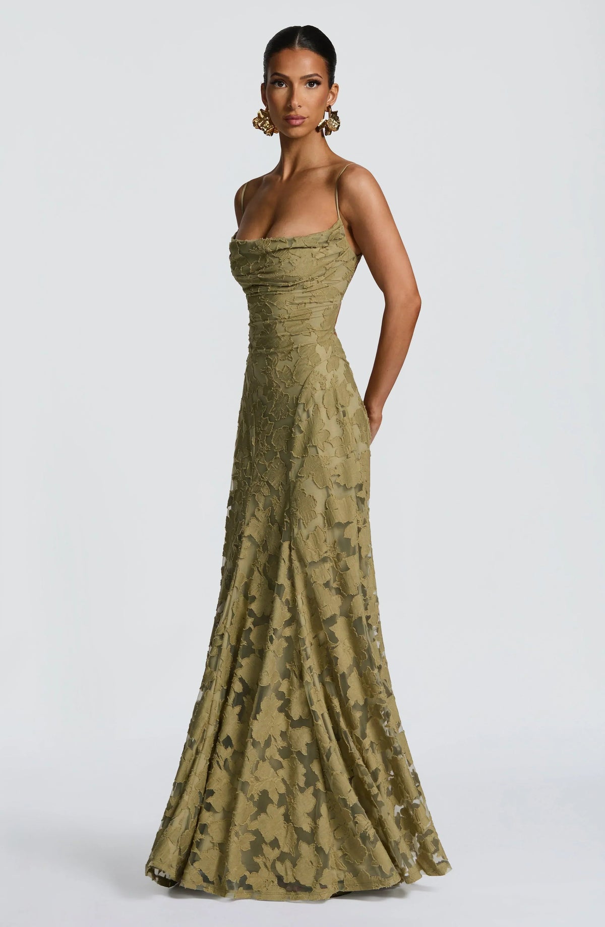 Women's Spaghetti Strap A-Line Maxi Dress