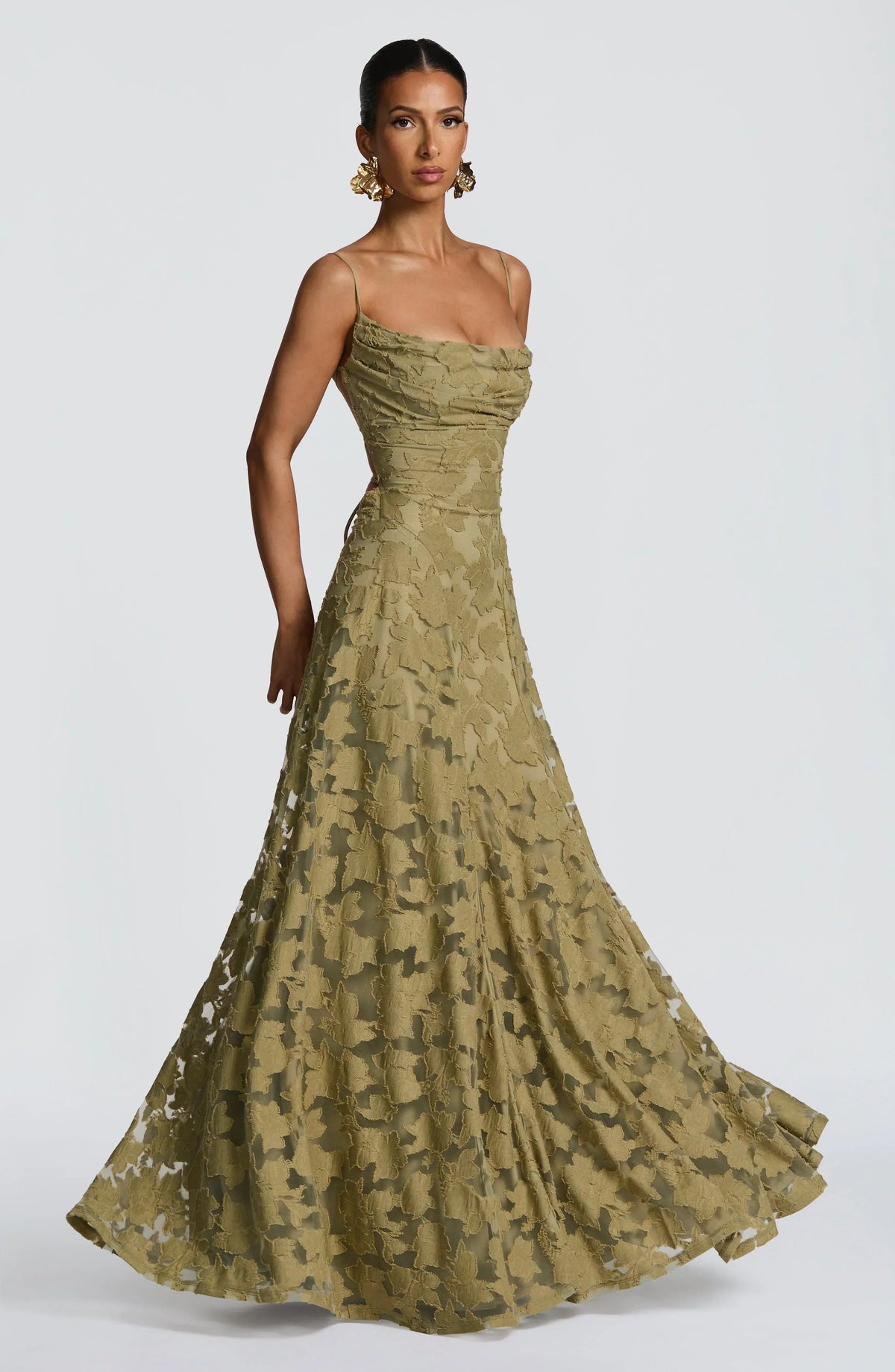 Women's Spaghetti Strap A-Line Maxi Dress