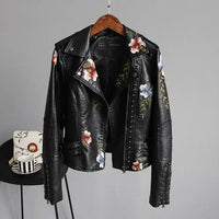 Women's Tailored-Fit Embroidered Jacket with Turn-Down Collar