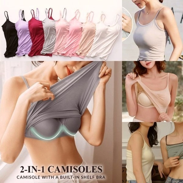 Women's Tank Top with Built-In Bra