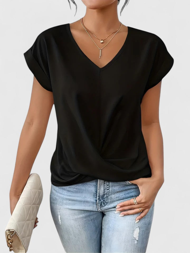 Women's Twist Front V-Neck Top