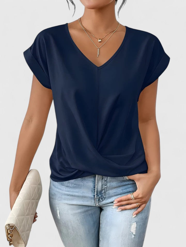 Women's Twist Front V-Neck Top