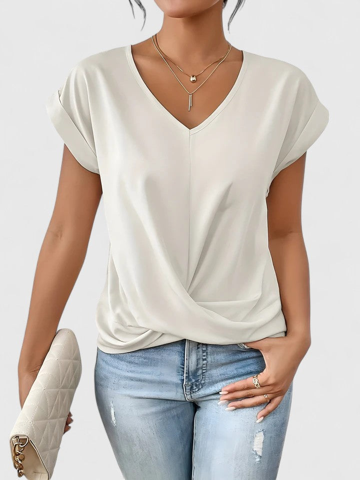 Women's Twist Front V-Neck Top