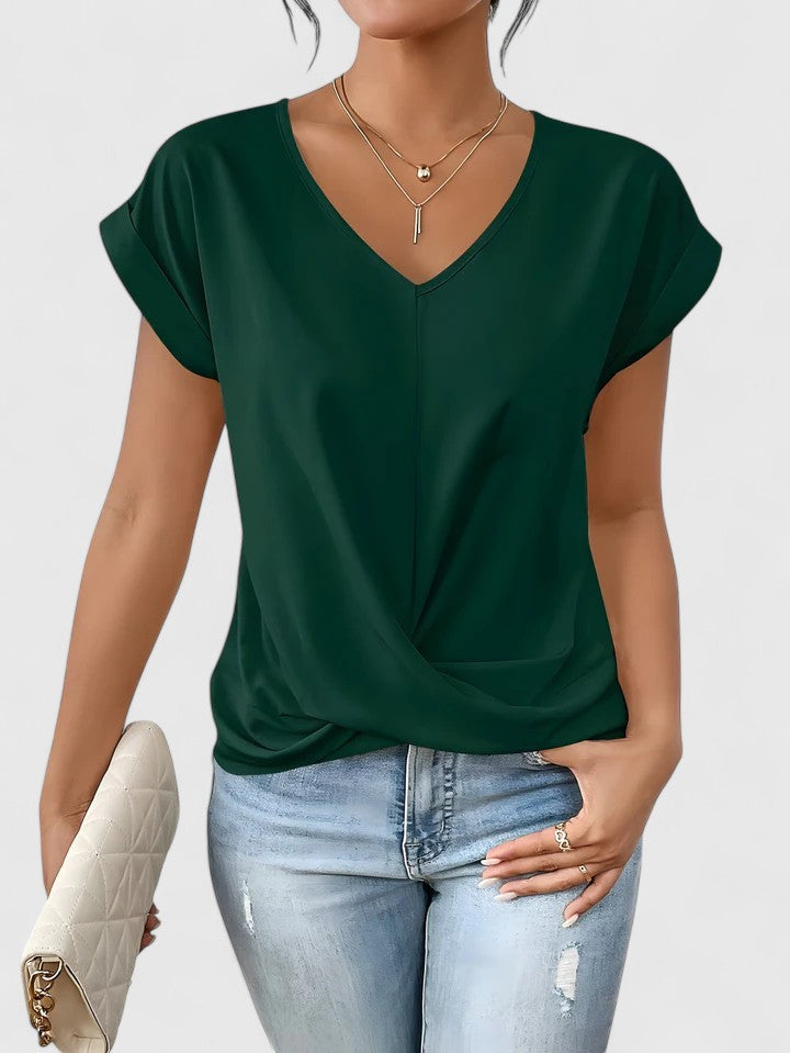 Women's Twist Front V-Neck Top