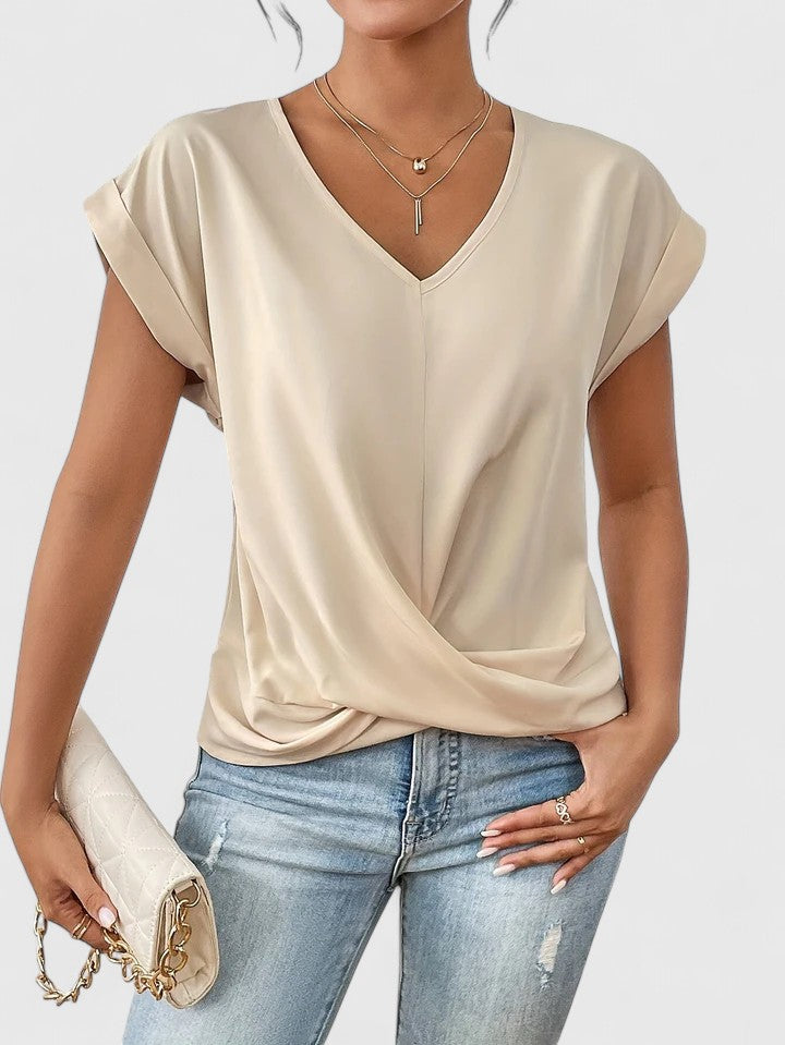 Women's Twist Front V-Neck Top