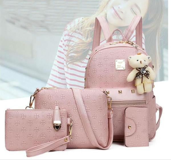 Women's Urban Backpack with Adjustable Straps and Gold Accents