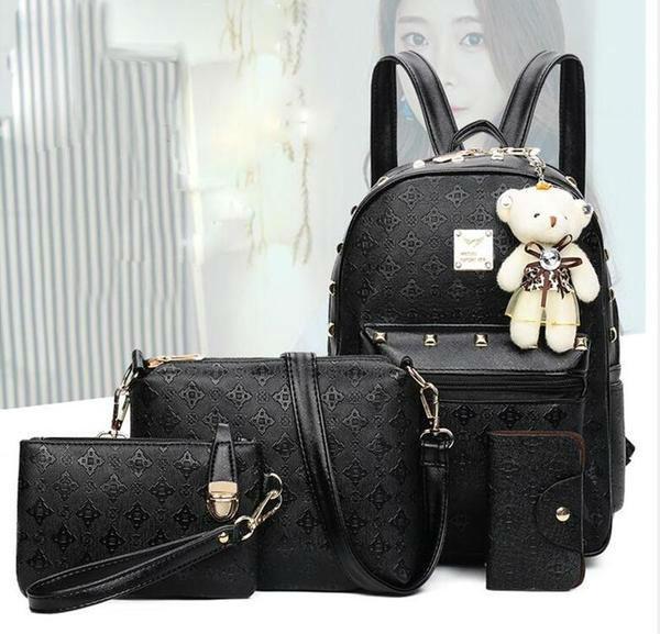 Women's Urban Backpack with Adjustable Straps and Gold Accents