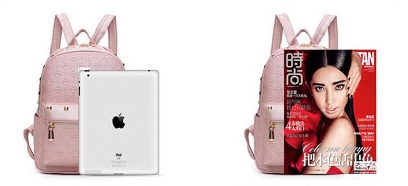 Women's Urban Backpack with Adjustable Straps and Gold Accents