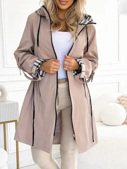 Women's Waterproof and Windproof Zip-Up Coat