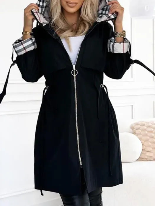 Women's Waterproof and Windproof Zip-Up Coat