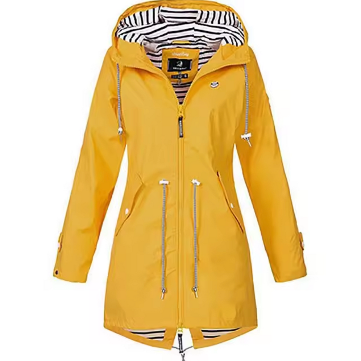 Women's Waterproof Hooded Rain Jacket with Zipper