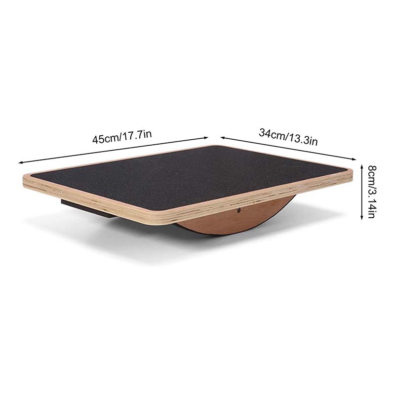 Wooden Balance Board for Strength, Balance, and Rehabilitation Training