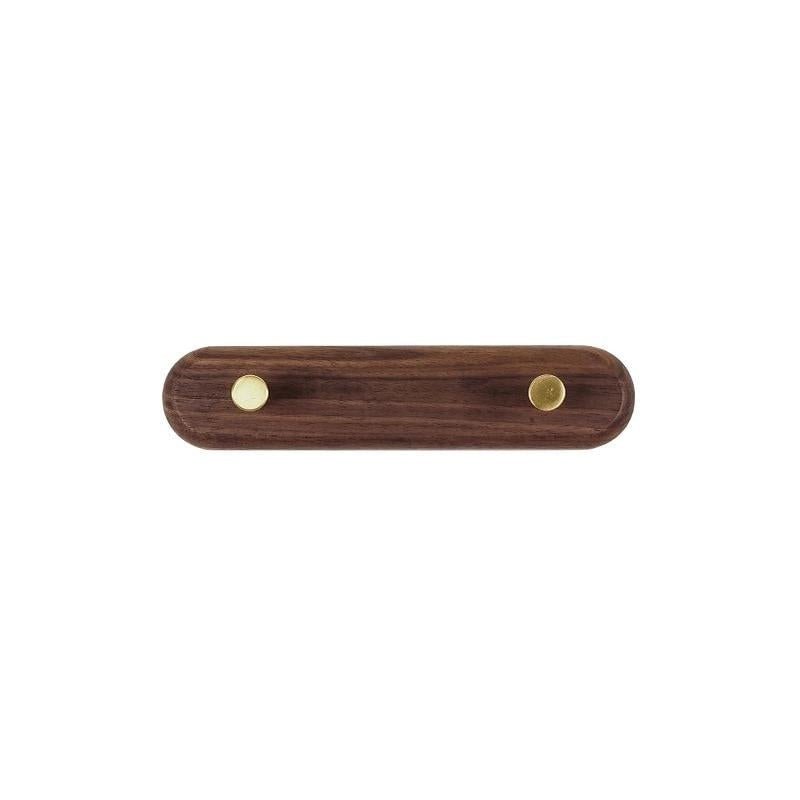 Wooden Wall Coat Rack with Brass Hooks - Modern & Stylish