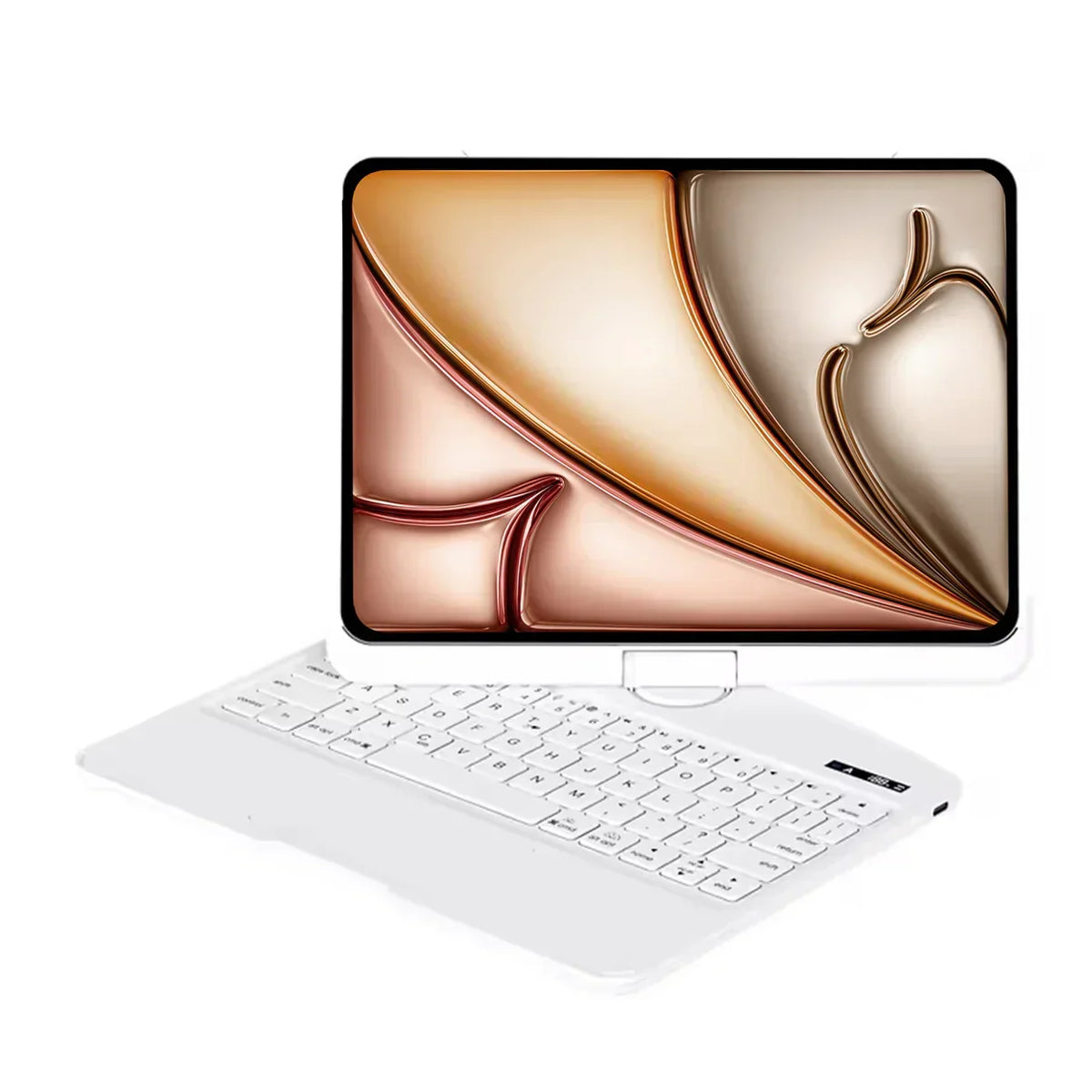 Y2K Pink Transparent 360-Degree Rotating Keyboard Case